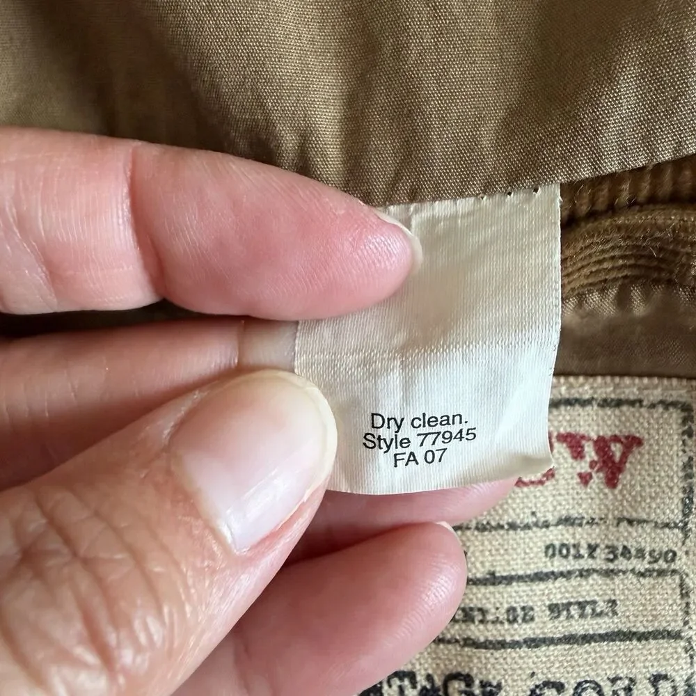 J Crew Vintage Cord Blazer Men Large Camel Brown Corduroy Sport Coat Jacket